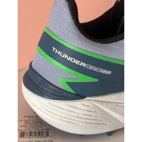 Salomon Thunder Cross Trail Running Shoes Energy Foam Contagrip Gray/Green/Yello - Picture 13 of 15